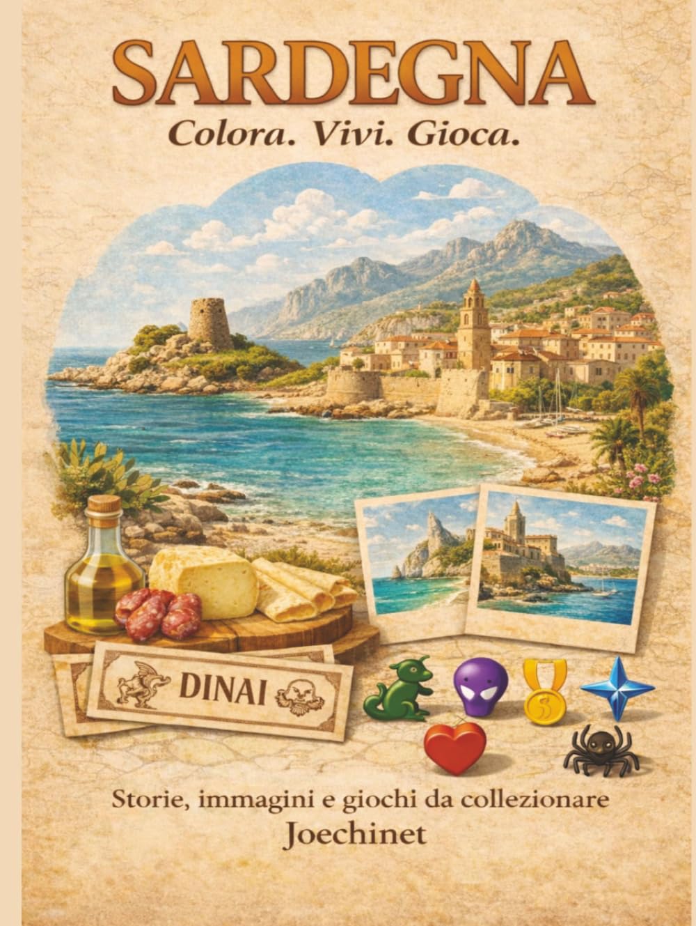 Sardegna: Colora, Vivi, Gioca: Libro da colorare e da vivere: racconti, illustrazioni e gioco da tavolo fai-da-te ispirato alla Sardegna (Colora, ... – L’Italia da scoprire regione per regione)