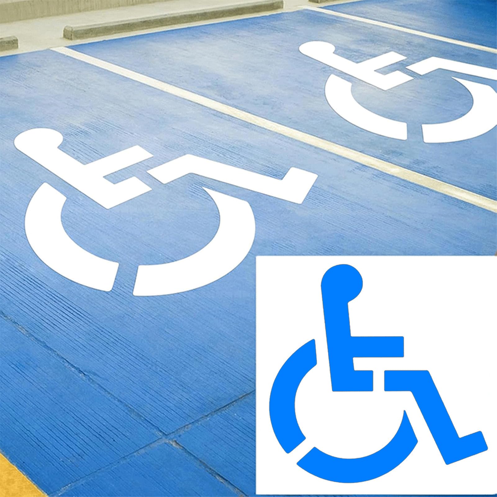 aqxreight Pochoir de Stationnement Modèle de Parking en Silicone Réutilisable pour Peinture de Chaussée de Stationnement de Garage Offrant un Pochoir de DurableParking TemplateParking Lot