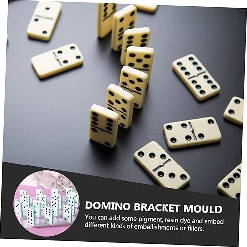 Miniatura 7 de TEHAUX 3pcs Domino Epoxi molde de almacenamiento de joyería titular Domino moldes para fundición de resina de silicona Domino moldes molde de resina