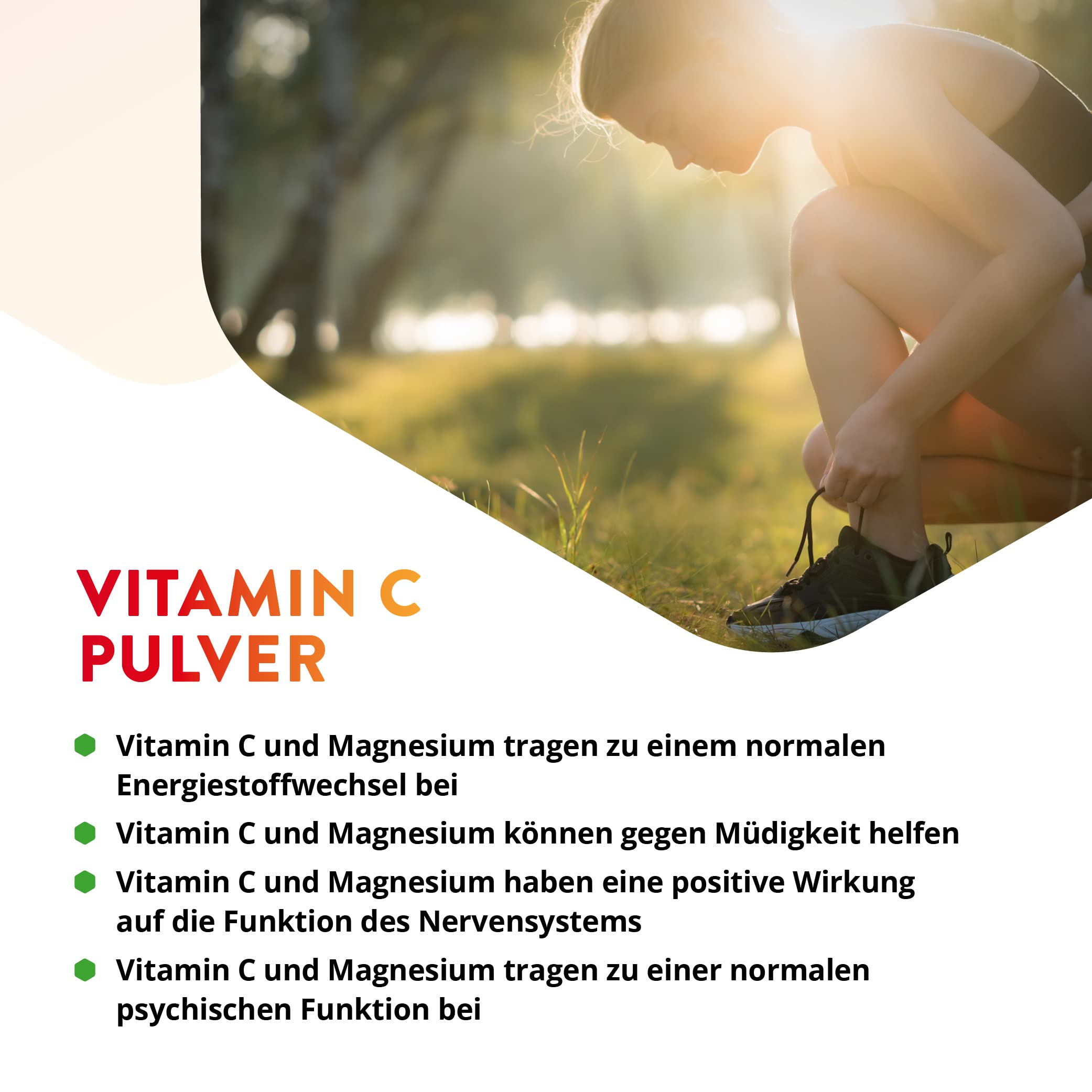 Vitals - Vitamin C Pulver Gepuffert, 200 gramm (Magnesiumascorbat). 100% Vegan. Ohne Hilfsstoffe mit 1800 mg Vitamin C und 130 mg Magnesium pro Messlöffel.