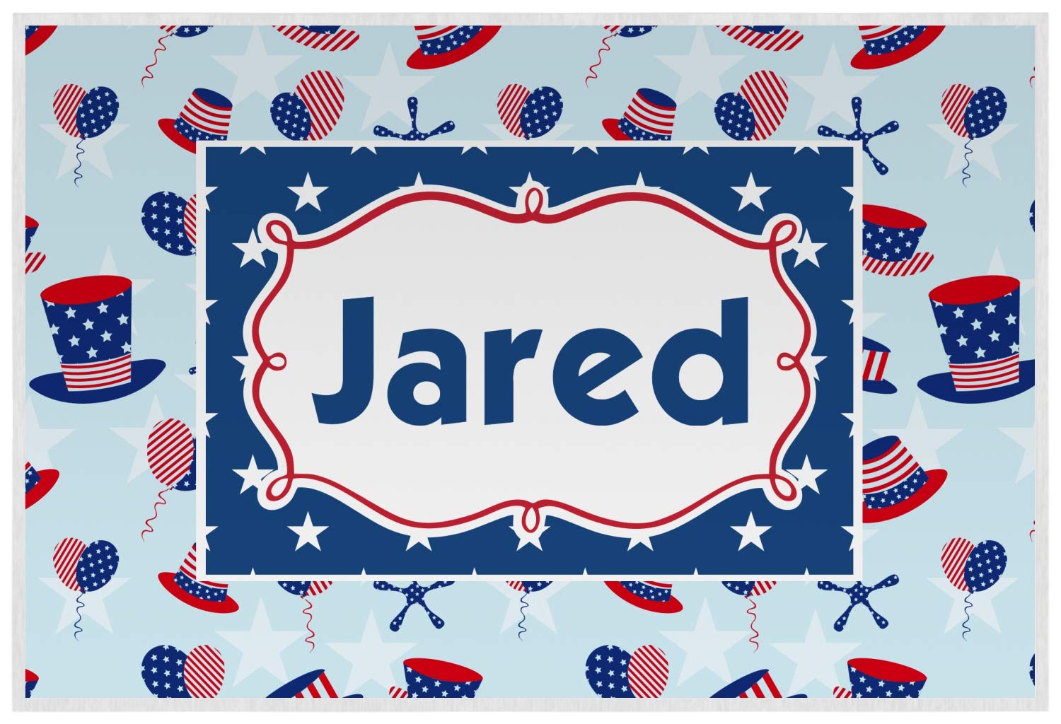 Personalized Patriotic Celebration Laminated Placemat w/Name or Text