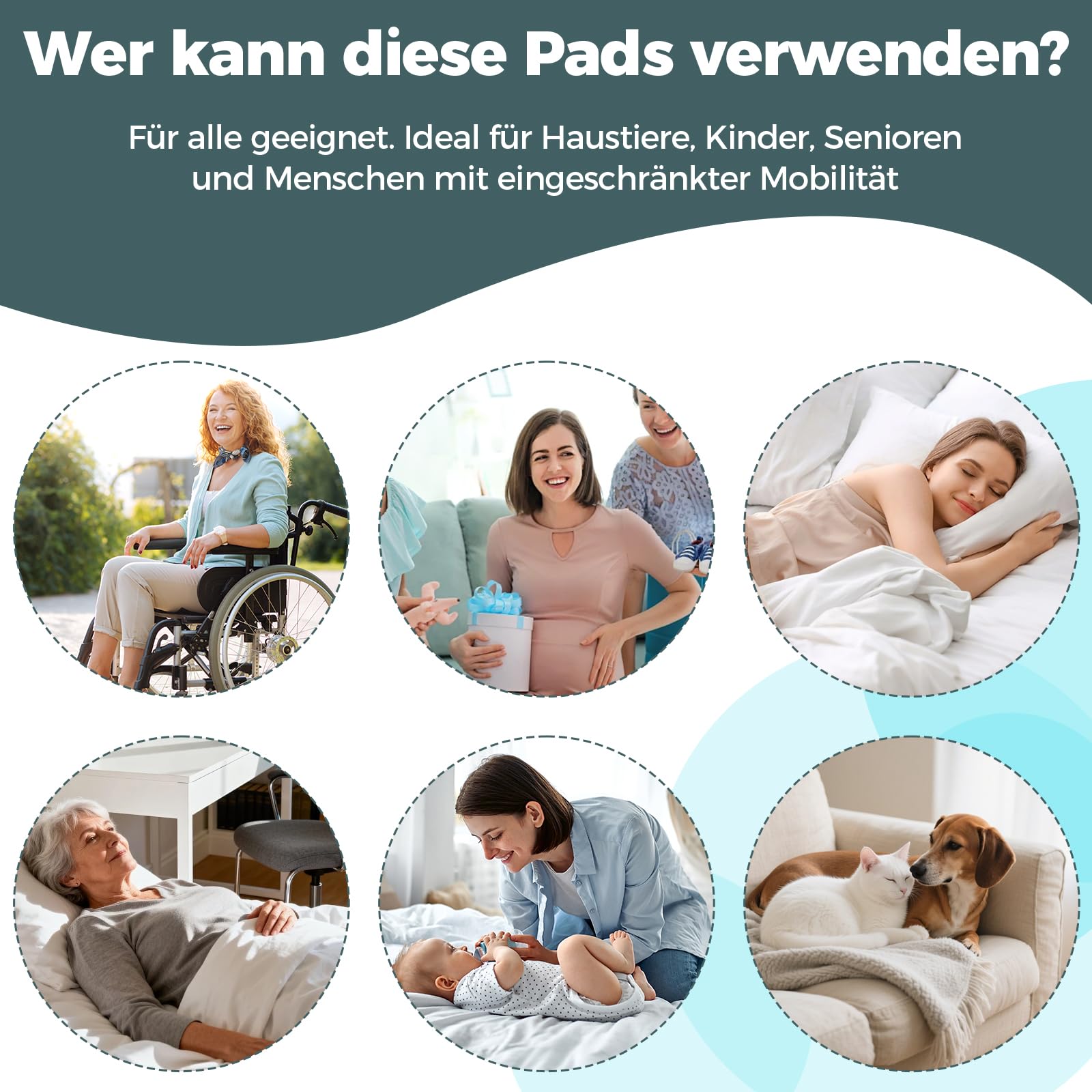 Waschbare Inkontinenz Sitzauflage 50cm Inkontinenzunterlage Waschbar,3 St | teng hong hui Wasserdichte Inkontinenz SitzauflageInkontinenzauflage Waschbar Rutschfester Inkontinenzunterlage für Rollstuhl