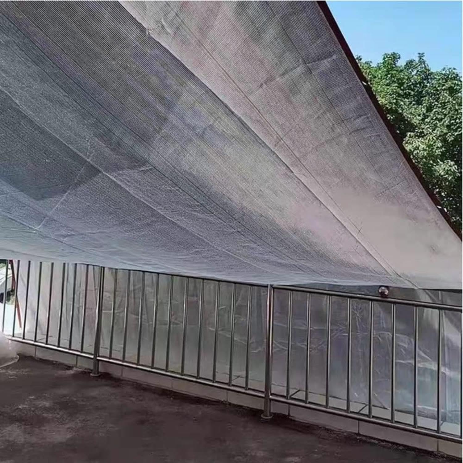 Telo protettivo per piante, fiori, terrazze e terrazze, 6 x 12 m, riflettente al 99% contro i raggi UV, 6 m x 12 m