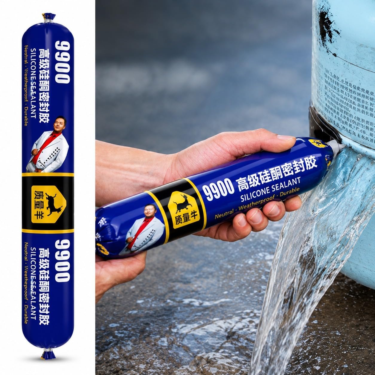 Waterproof Silicone Sealant, Fast Fixing Fast Drying Roof Adhesive, Leakage Quick Repair Adhesives & Sealants For Roof, Concrete, Watertank, Iron Galvanized, Steel, Metal, Aluminum-image-27
