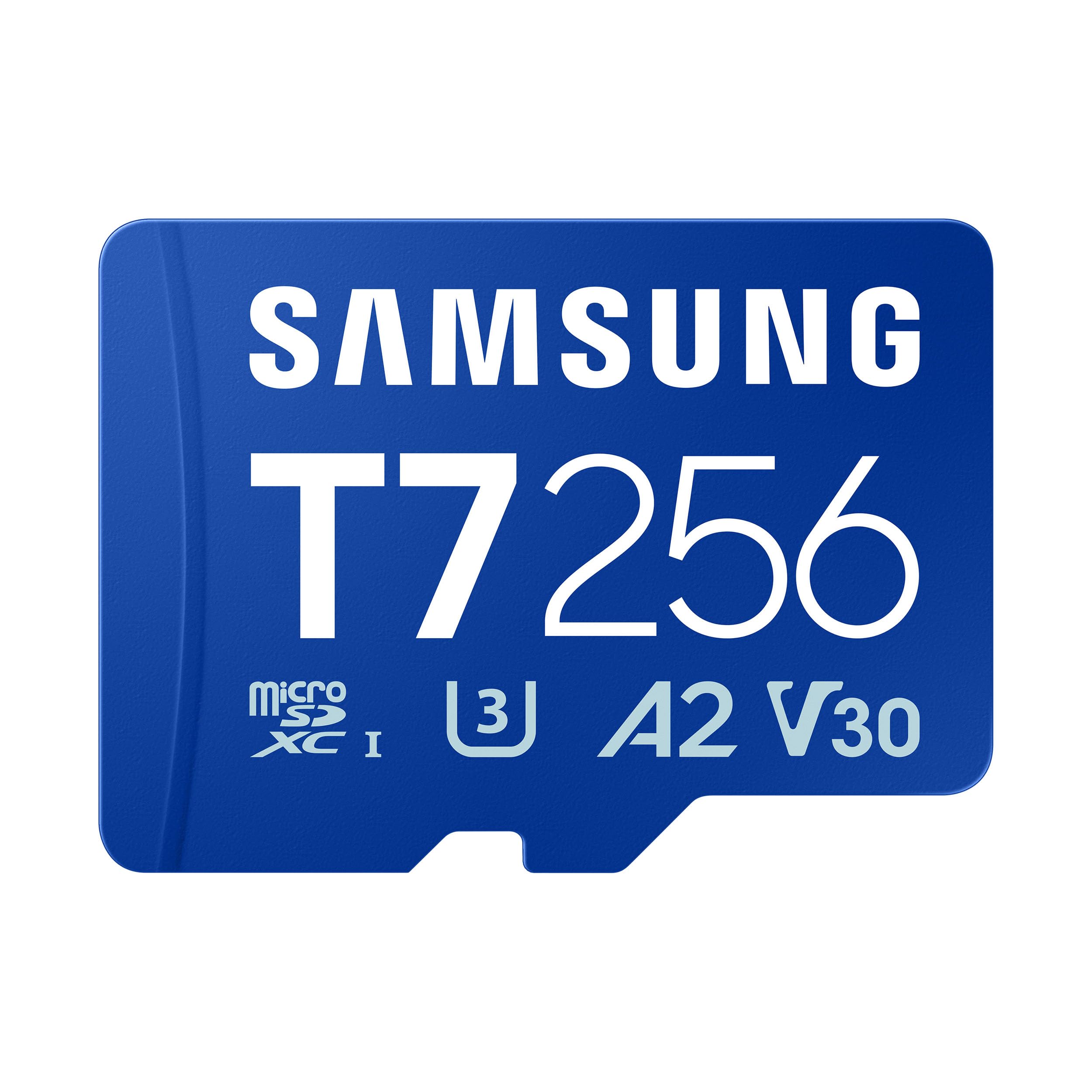 Samsung microSDXC T7 256GB, Transfer Speeds Up to 170 MB/s, Made for Casual Gamers, Amateur Creators, & Everyday Users (MB-MB256T/AM)