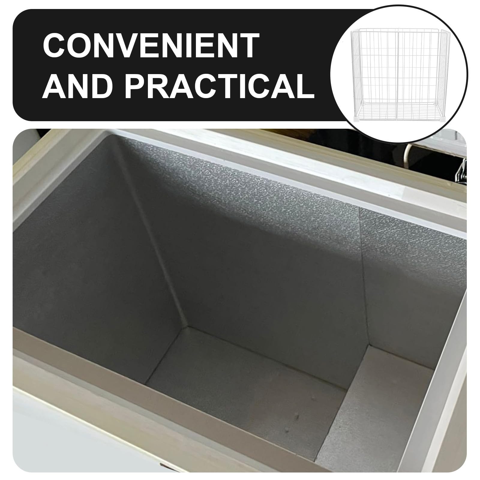 Cestas Organizadoras para Congelador Divisores y Estante Interior de 37X19X37 CM para Almacenamiento en Frigoríficos y Cocinas