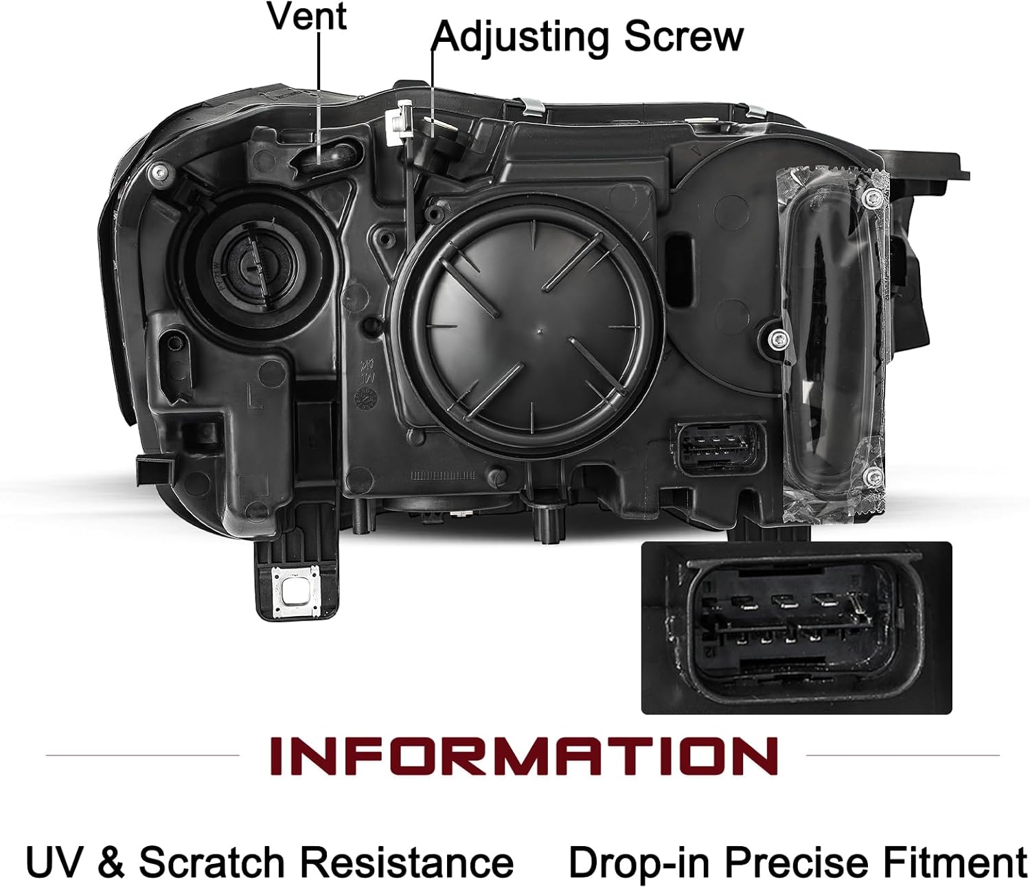 JSBOYAT Headlights Assembly [HID/Xenon w/AFS Model] Fit for 2015 2016 2017 2018 BMW X3/X4 w/LED DRL, Factory Projector Style Passenger and Driver Side Direct Replacement Headlamps