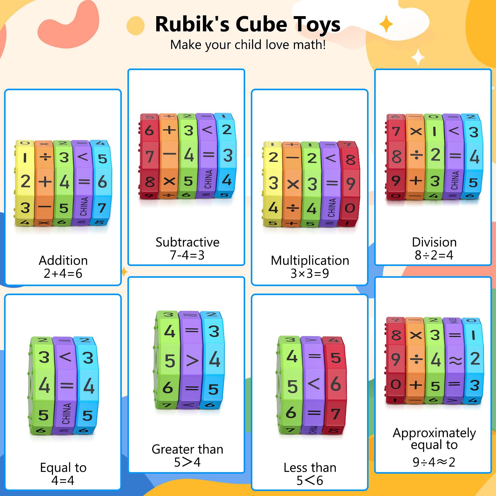 Magnetisches Rechen-Spielzeug – 2 Stück | Mathe-Lernspiel Für Kinder | Addition, Subtraktion, Multiplikation, Division