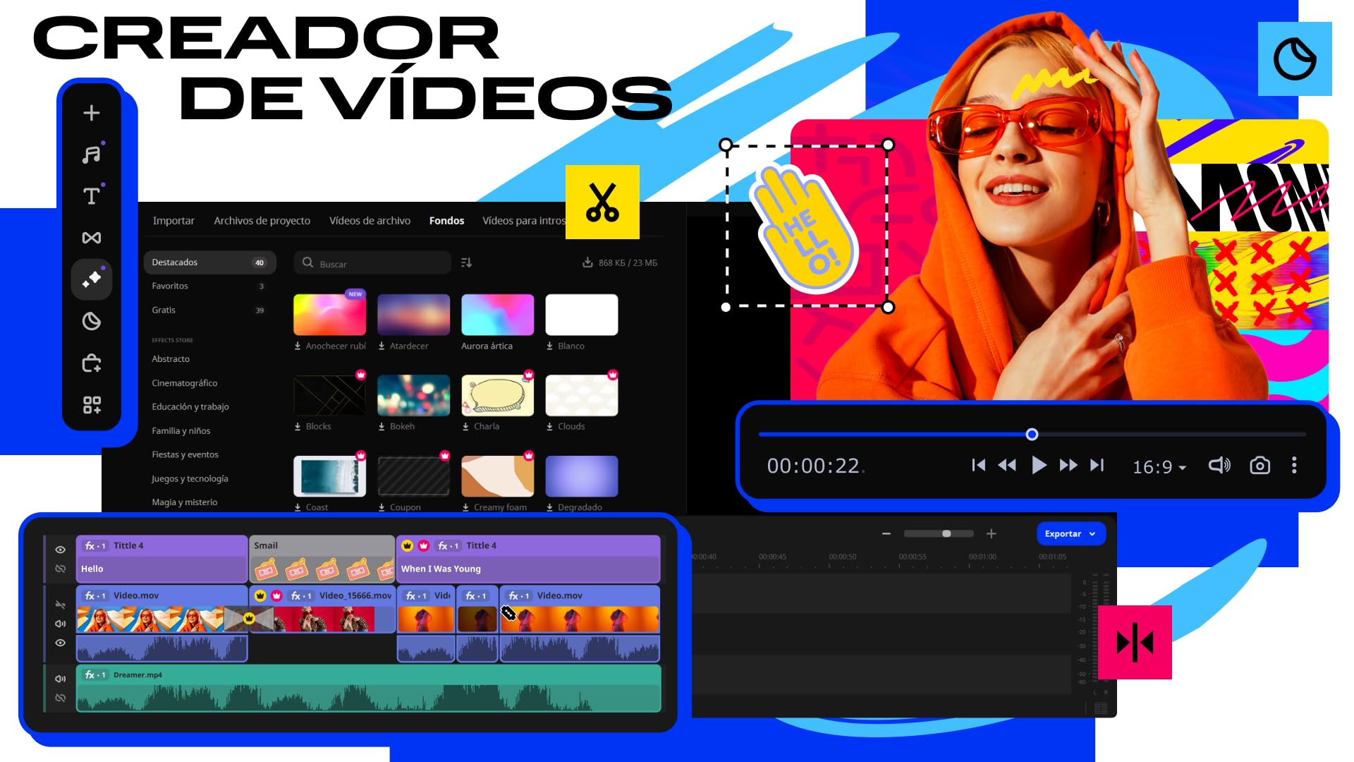 Movavi Video Editor - Licencia de 1 año | Personal | 1 Dispositivo | PC | Código de activación PC enviado por email
