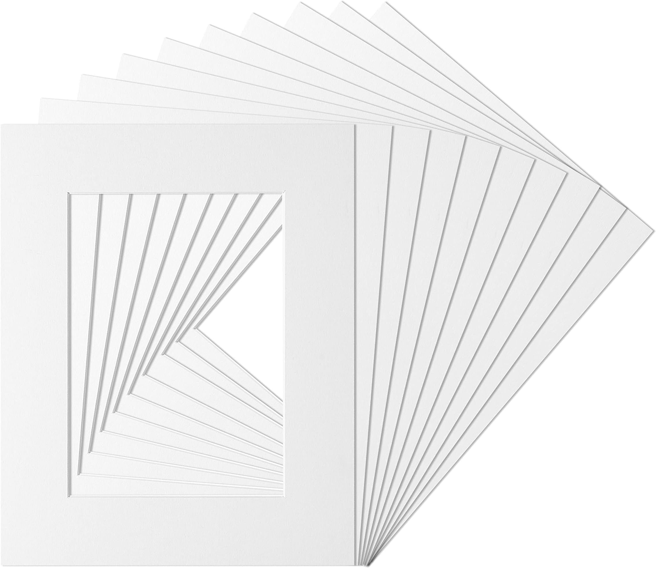 Olive Portraits Pack of 10 White Picture Photo Mounts / Photo Frames