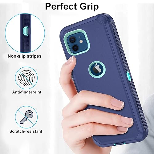 Miniatura 6 de Asuwish Funda de teléfono para iPhone 12 Pro iPhone12 6.1, híbrida, resistente, a prueba de golpes, protección dura, a prueba de caídas, cuerpo