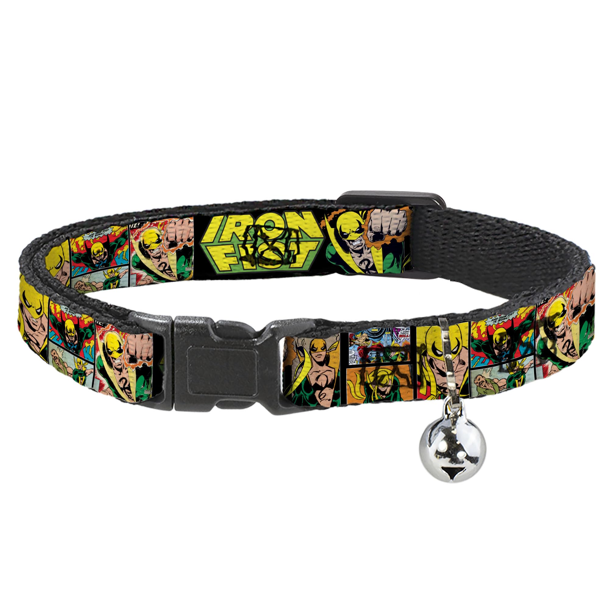 Collar de gato antiahogo con hebilla de liberación rápida y diseño de cómic