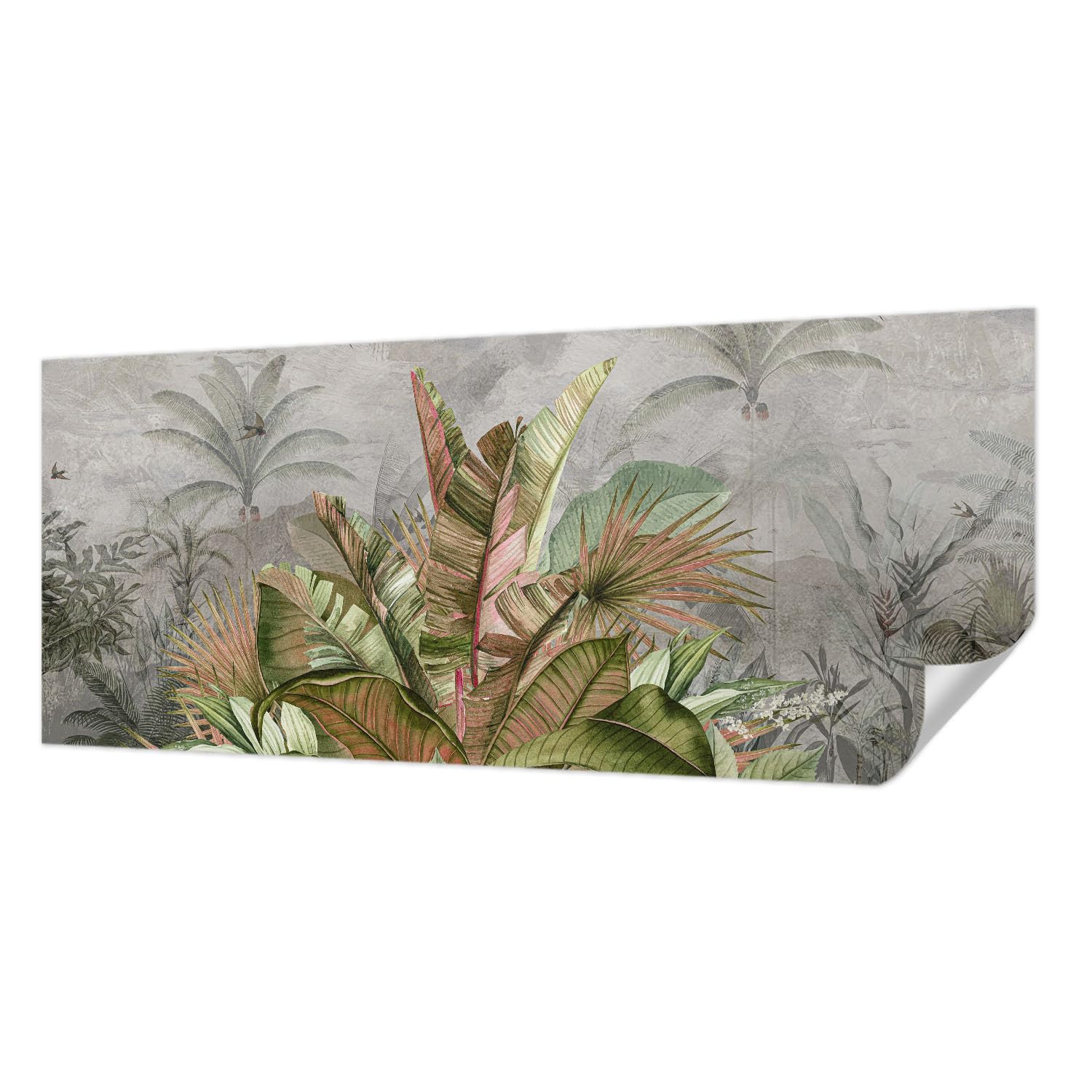 Papier peint panoramique haute qualité jungle exotique adhésif