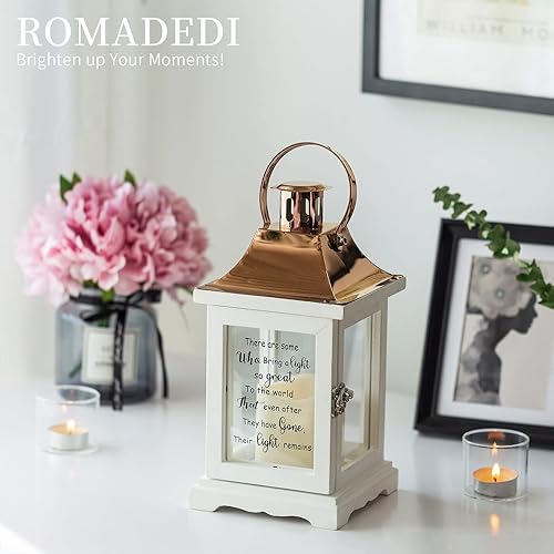 Miniatura 2 de Romadedi Portavelas conmemorativo, regalos de condolencia, por la pérdida de un ser querido, soporte de cristal para huracanes, con mensaje