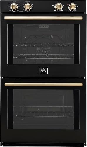Forno C-FBOEL1324-30BLK double wall oven, Black