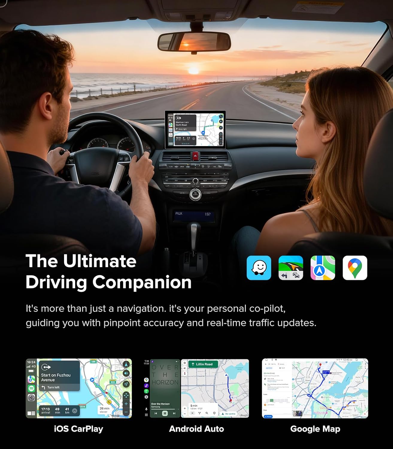 11.5''Car Radio for Honda Accord Stereo 2008-2013 with Wireless CarPlay & Android Auto/Android 13 /5G WiFi/TouchScreen/FM/AM/4GB RAM + 64GB ROM (Inches, 11.5)