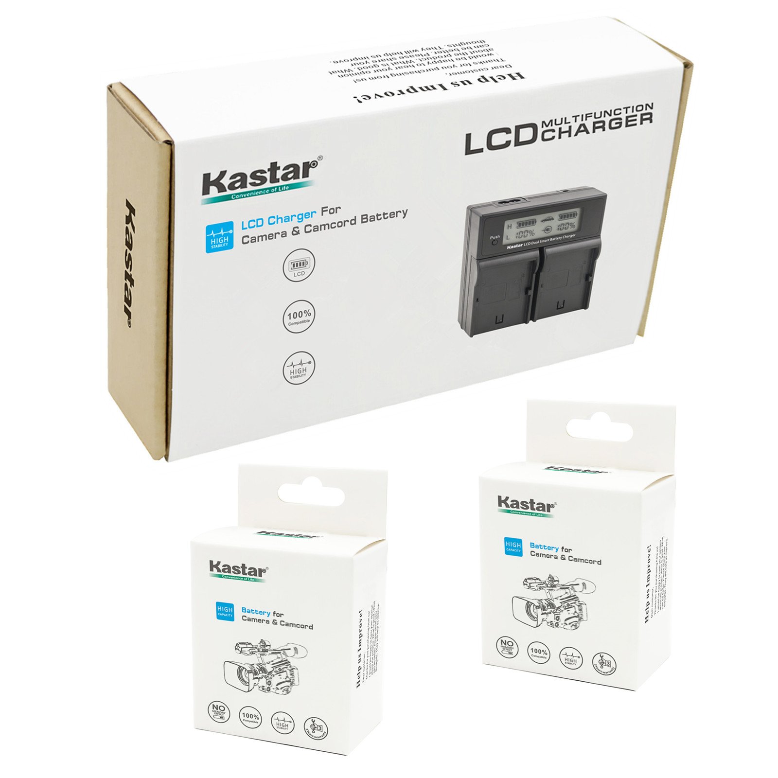 Amazon.com : Kastar LCD Fast Charger + Battery 2x for Panasonic AG