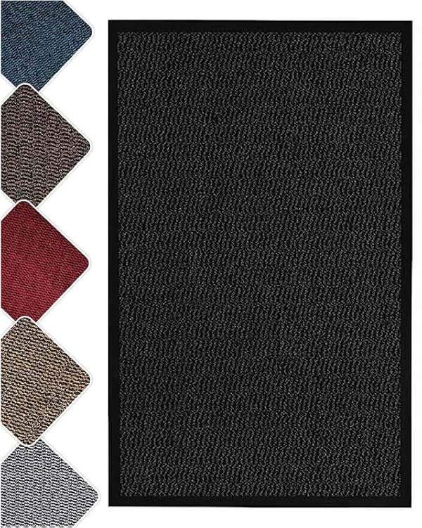 Domazia Door Mat for Front Door – Indoor Outdoor Entryway Mat, Non Slip TPE Rubber Backing, Waterproof Absorbent Washable Door Mat, Welcome Mat for Home, Patio, Porch, Garage & Office – Modern Design by Domazia - Used condition - US$23.92