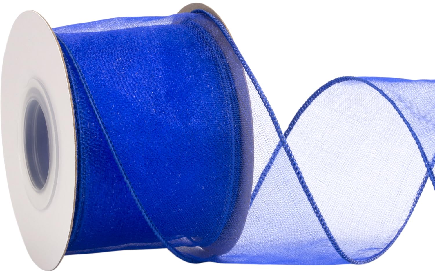 Zofrud 63mm Royal Organza Wired Ribbon – 18M Sheer Ribbon with Metallic Edge for Gift Wrapping, Bows, Floral Arrangements, Crafts, and Wedding Decorations