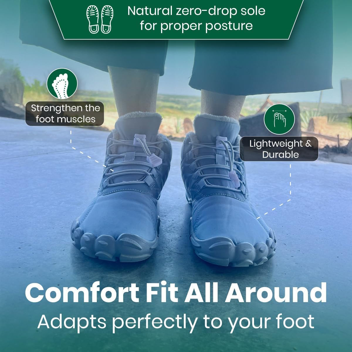 Peak Footwear Caspar Flex Barefoot Shoes for Women & Men – Minimalist Wide Toe Box Shoes for Natural Posture & Grounding (Gray, US Footwear Size System, Adult, Men, Numeric, Wide, 7.5)