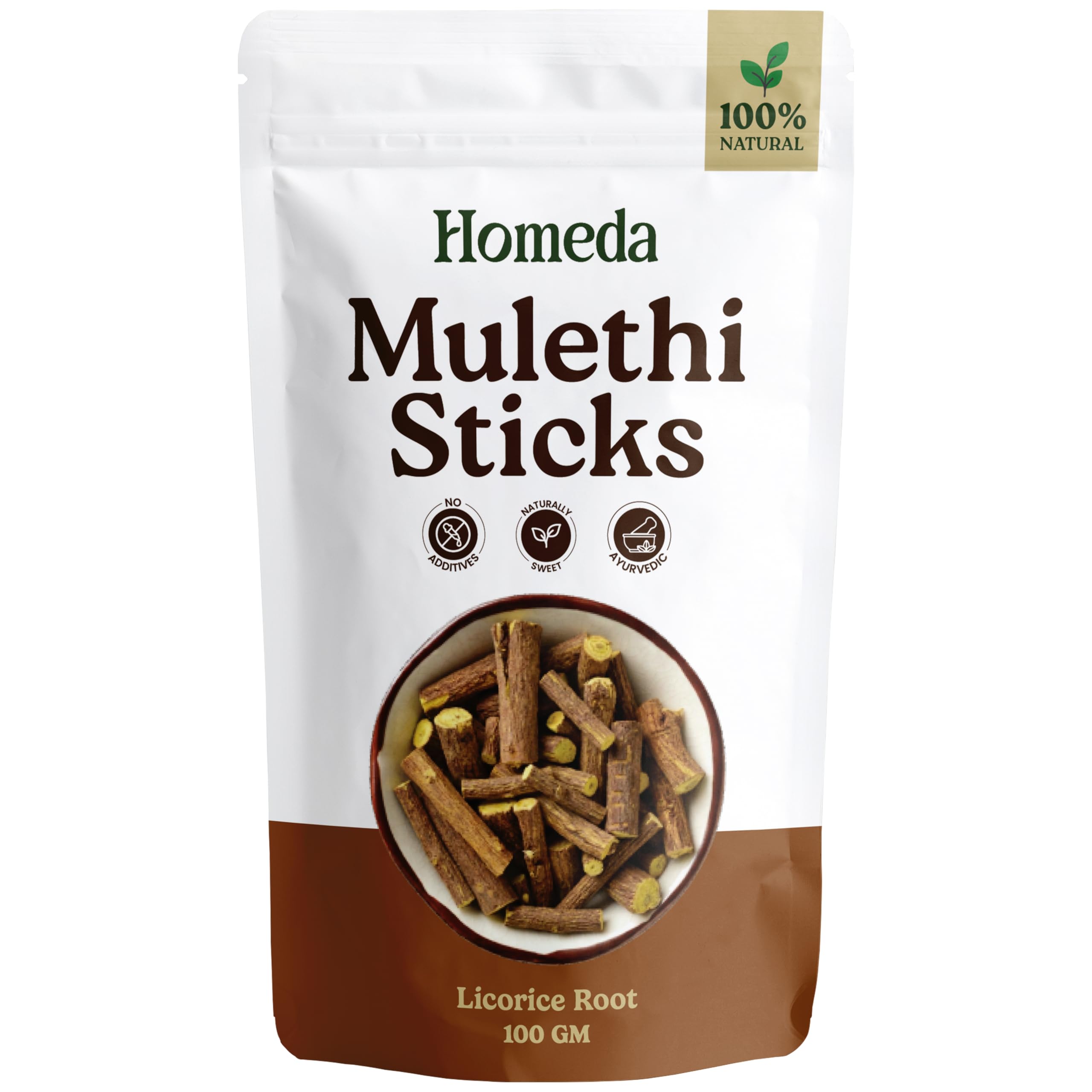 Homeda Mulethi Stick Organic (100 g) | Licorice Root Tea | Yashtimadhu Sticks Whole for Face Pigmentation | Athimathuram Powder, Jestamadhu - For Cough, Chewing, Eating & Drinking-picture-13