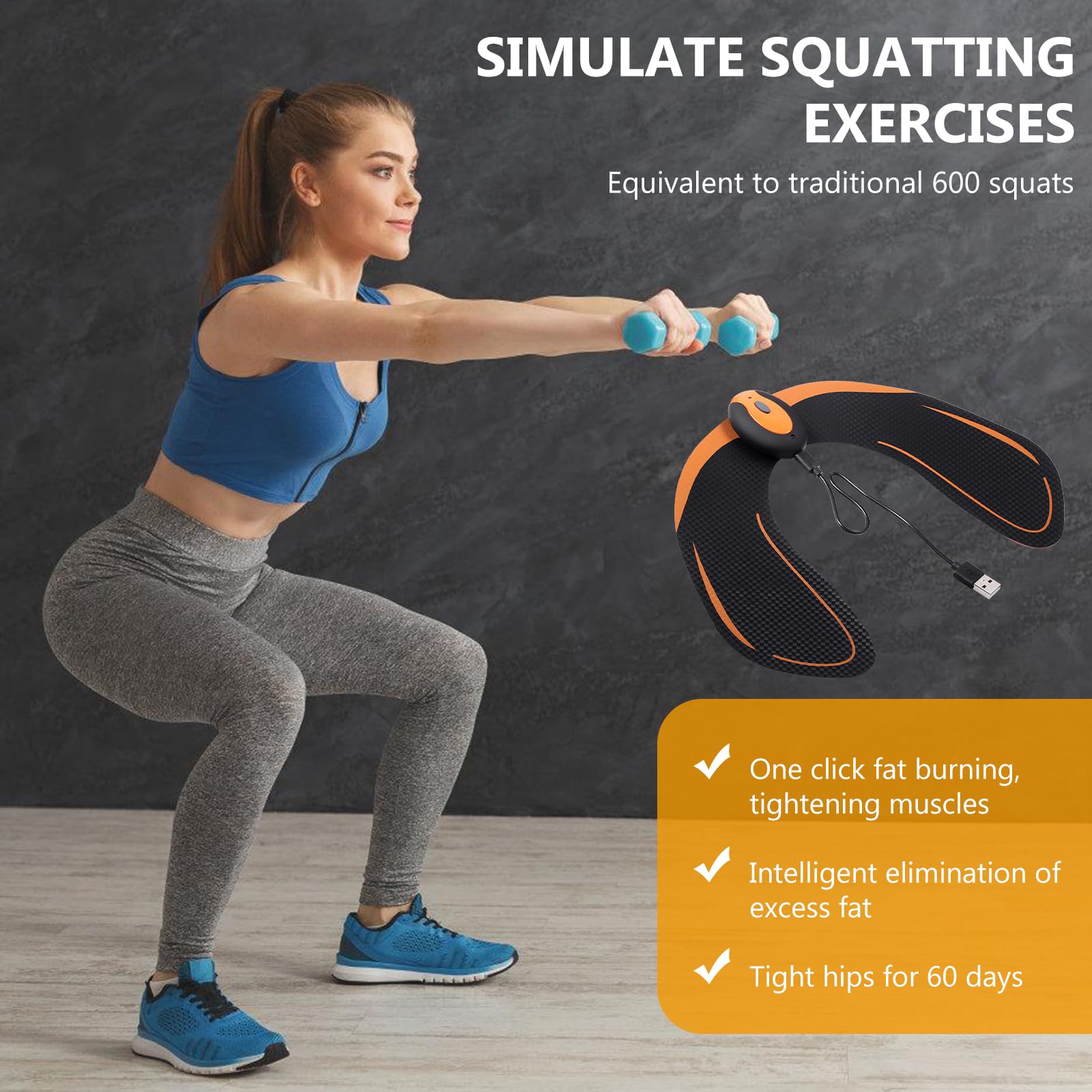 EMS Trainingsgerät Zur Gezielten Stimulation, Po Trainer, Elektro Stimulationsgerät Po Muskeln Fitness Training Für Frauen Tragbare Gym Home Workout Maschine Für Hips, Bein, Für Männer & Frauen