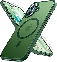 Vista 97 de Miracase - Funda magnética para iPhone 13 de 6.1 pulgadas (compatible con MagSafe) (con 2 protectores de pantalla), protección de grado militar