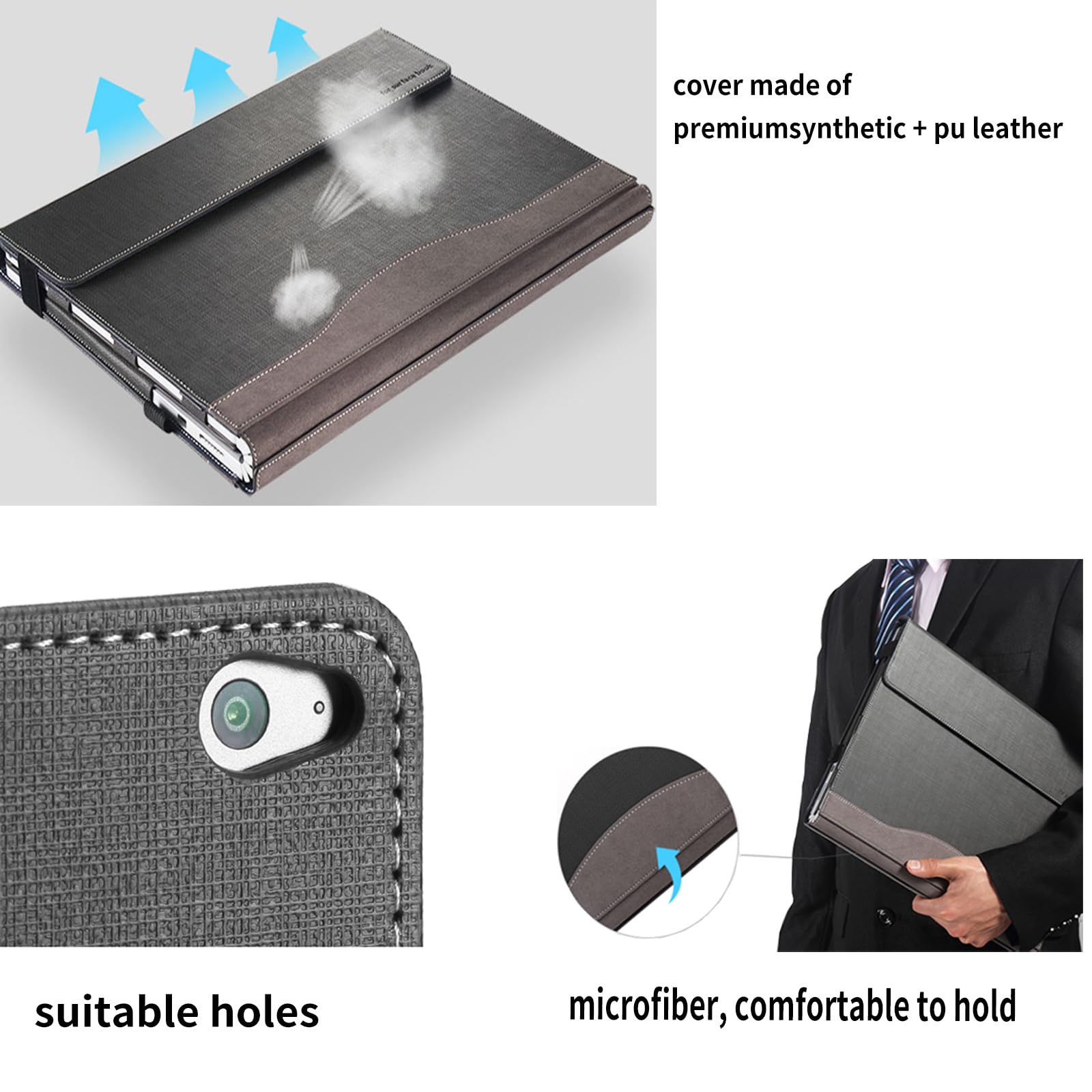 Odpinane etui na laptopa do Microsoft Surface Book 3 2 15 cali [inne modele] pokrowiec na tablet PC pokrowiec na notebooka torba na komputer z uchwytem na rysik