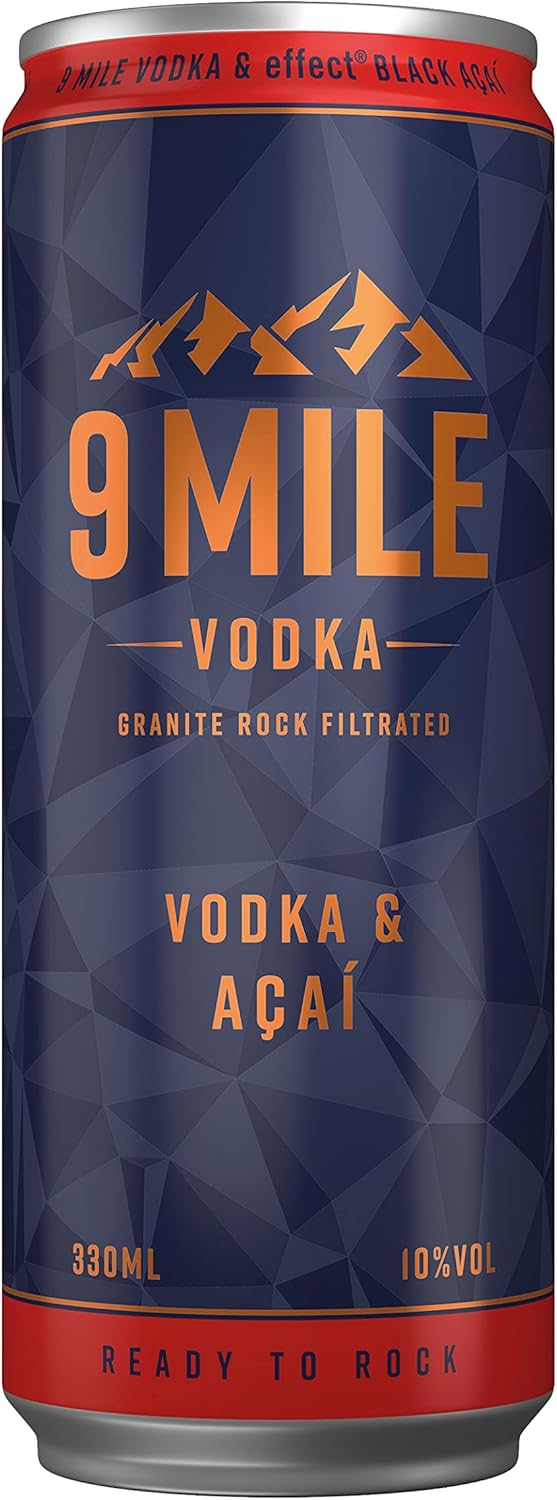 9 MILE Vodka & Acai (1x0,33 Liter) Premix in der Dose 10