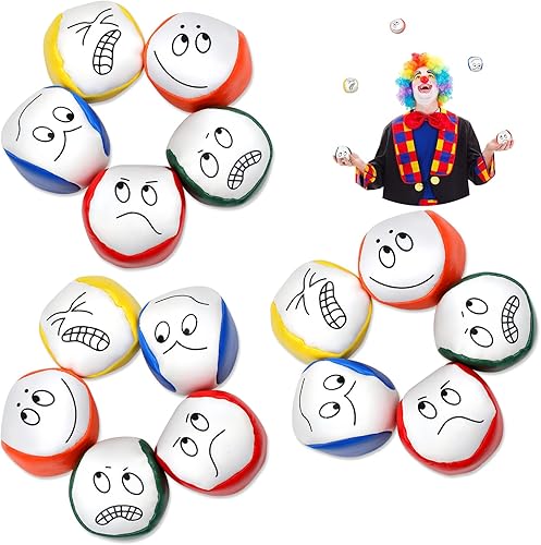 Paquete de 16 pelotas de malabarismo para principiantes, suaves y fáciles de malabarismo, mini juego de bolas de malabarismo duraderas, juego a