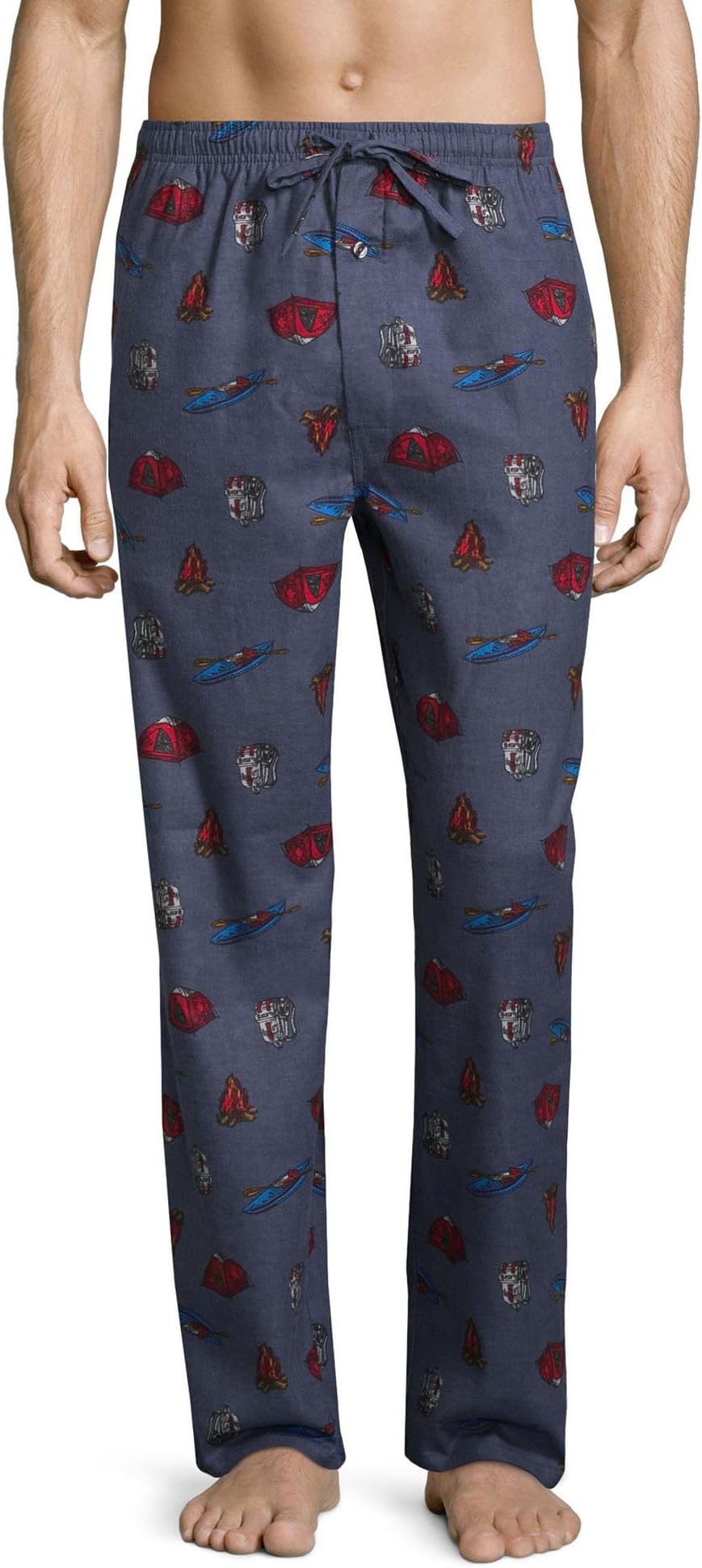 Stafford Men's Camping Camper Theme Flannel Pajama Pants Sleep Bottoms