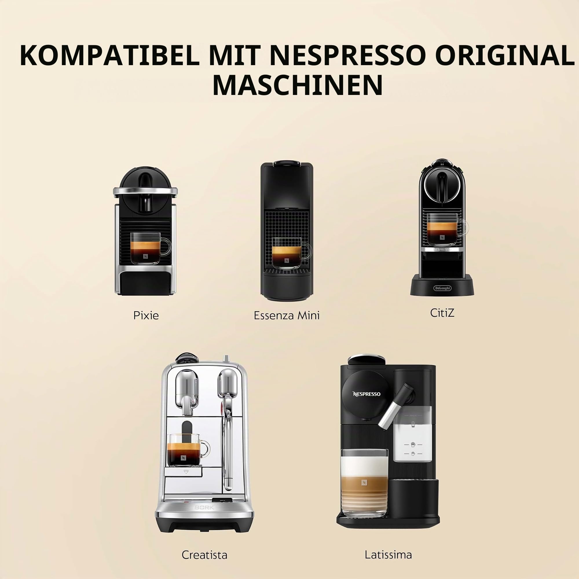 50 NESPRESSO COFFEE CAPSULES (10 x VOLLUTO, 10 x ROMA, 10 x COSI, 10 x VIVALTO LUNGO, 10 x ARPEGGIO)