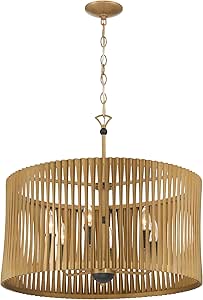 Minka-Lavery Aven 24" 6-Light Pendant - Sand Coal Black and Legacy Brass (Bulb Not Included)