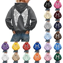 Oversized Hoodies for Women Sequin Angel Wings Hooded Sweatshirt