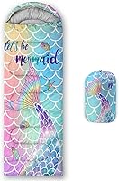 Vista 9 de Saco de dormir para niños y niñas, estampado de luna de cohete, ligero, cálido, portátil, para exteriores, interior, impermeable, resistente al