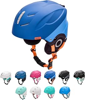 Ski Helmet with Earmuffs for Skiing and Snowboarding – Professional Snowboard Helmets – Adjustable Ski Safety Helmets for Snow Crash - Ski Accessories for Men Womens Kids Boys Girls