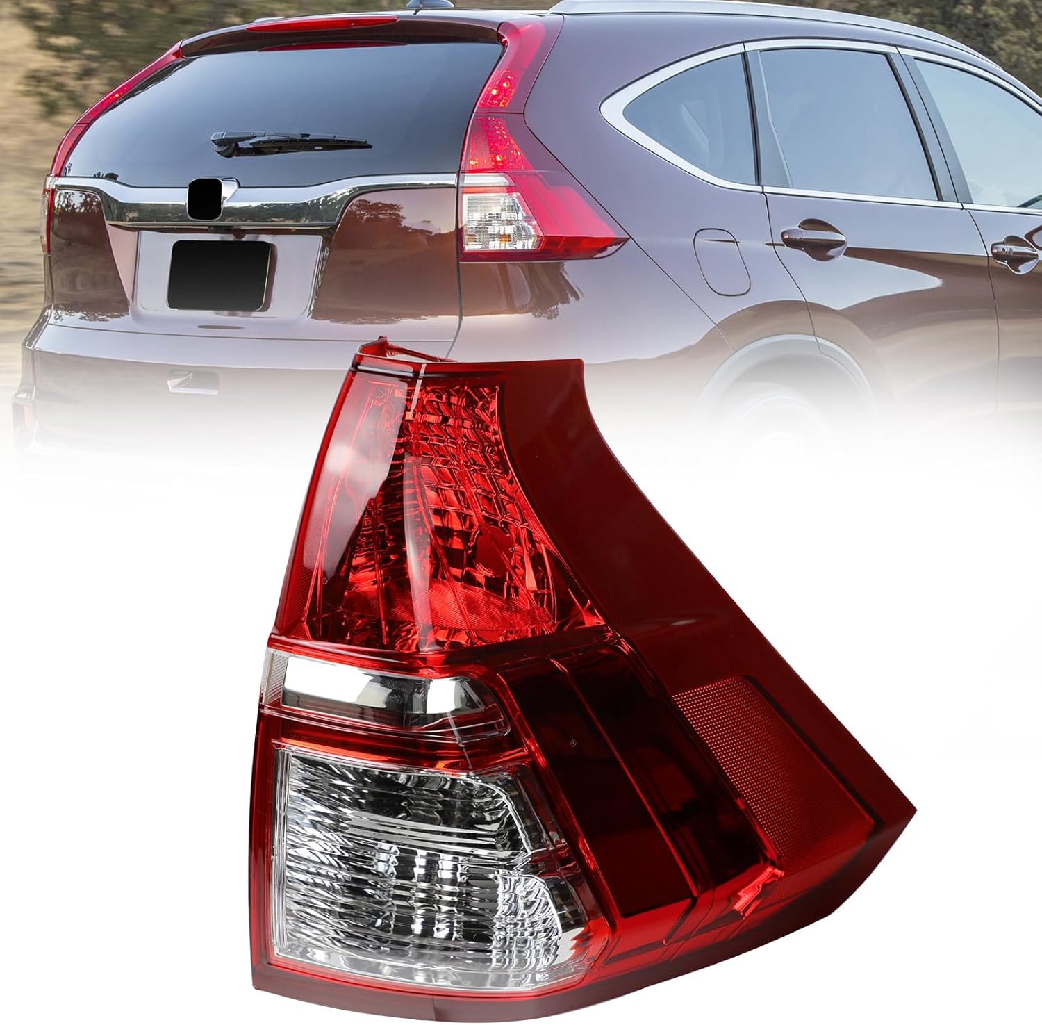 KAKSEY Tail Light Assembly Fits For Honda CRV 2015 2016 Tail light Housing Tail Lamp Right（No blub