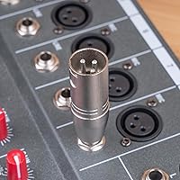 Vista 6 de Paquete de 2 adaptadores TRS a XLR de 14, adaptador equilibrado de 14 de pulgada macho a XLR macho para mezclador, micrófono