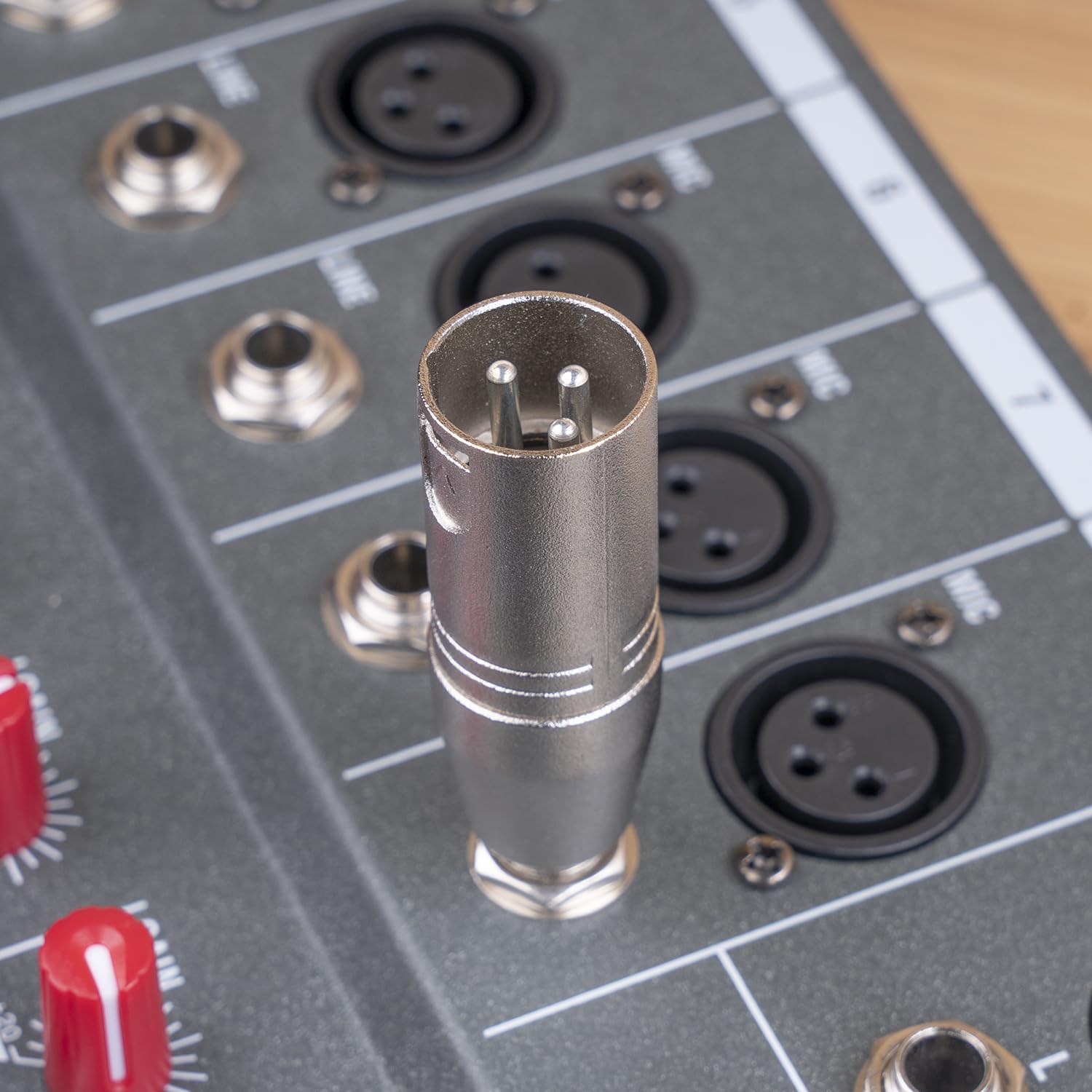 Paquete de 2 adaptadores TRS de 1/4 a XLR, adaptador equilibrado de 6,35 mm macho a XLR macho para mezclador, micrófono