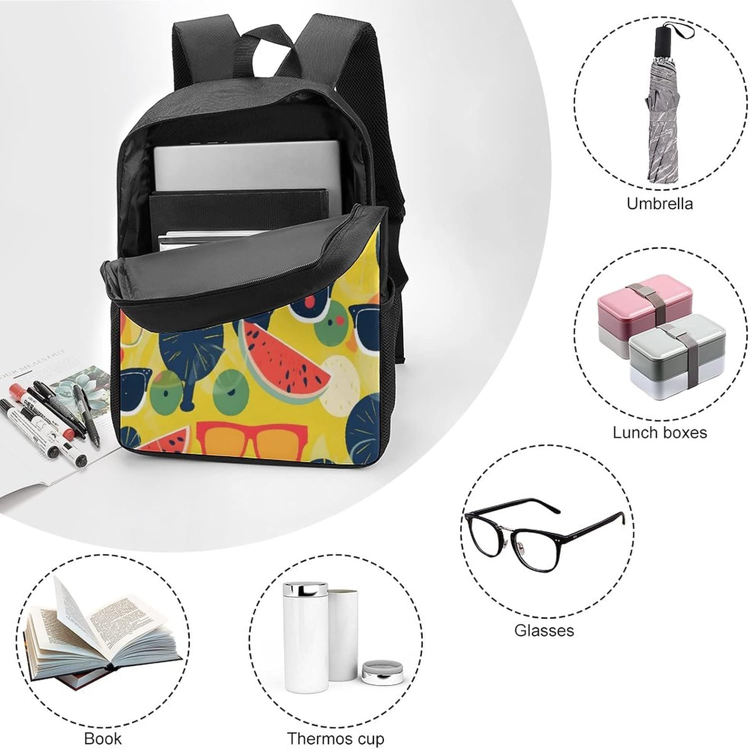 Enjoy Summer 1 Backpack with Adjustable Straps, Suitable for Travel Picnics Activities