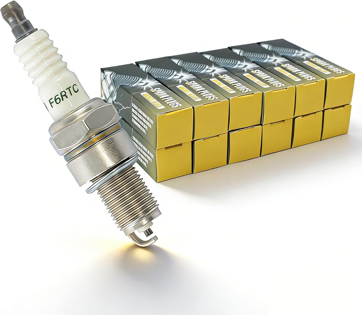 KIKITE 12 Pack F6TC Spark Plug NGK BPR6ES BP6ES Compatible with Honda GX160 | GX200 GX270 GX390 Predator 212cc Champion RN9YC WR6DC Generac Engine Sparkplugs