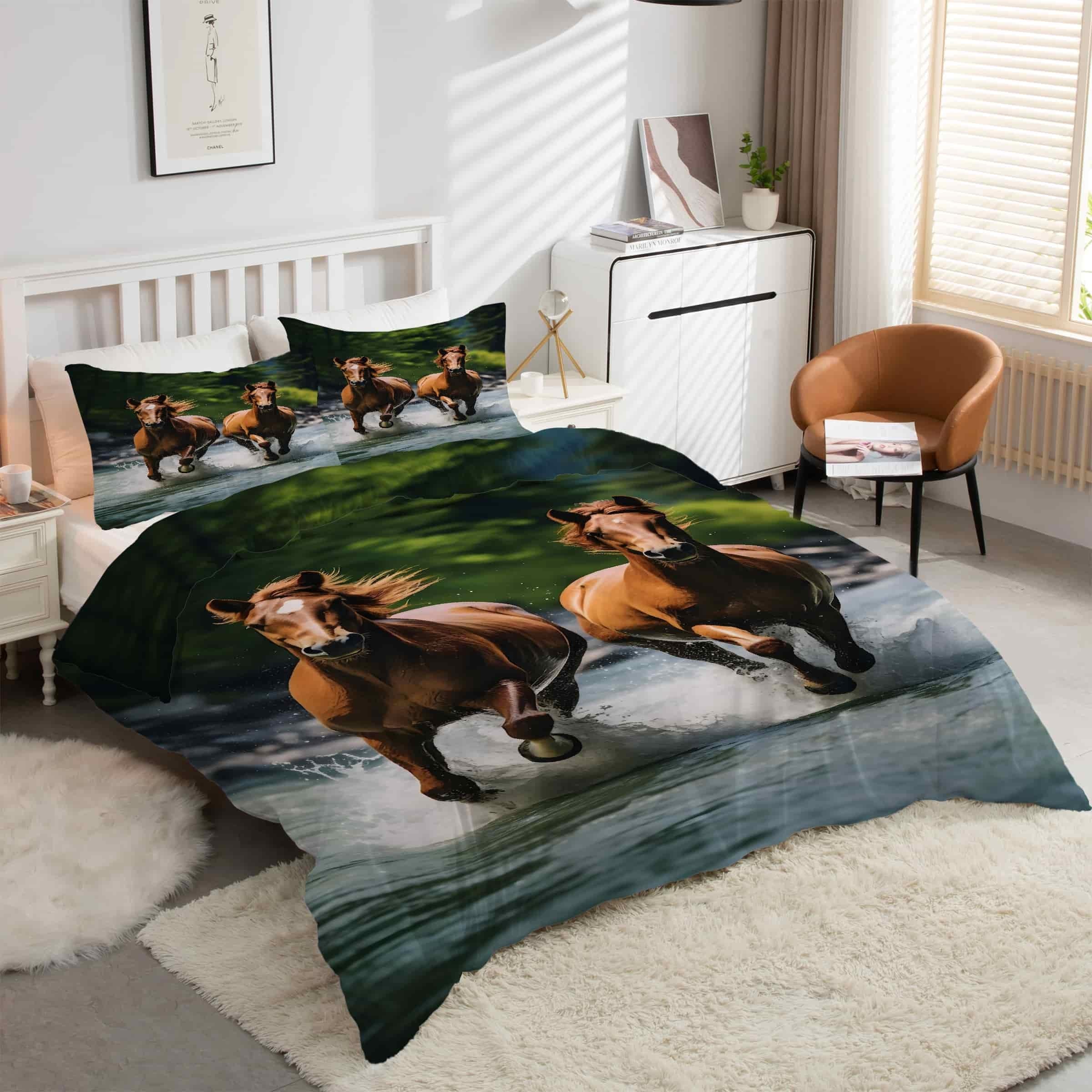 Parure de lit 90x190 pour lit 1 personne avec housse de couette zippée
