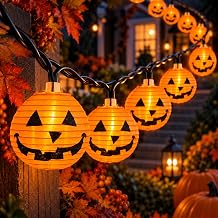 Pumpkin Lantern 8.5FT 10 Pumpkin String Lights for Halloween Decor