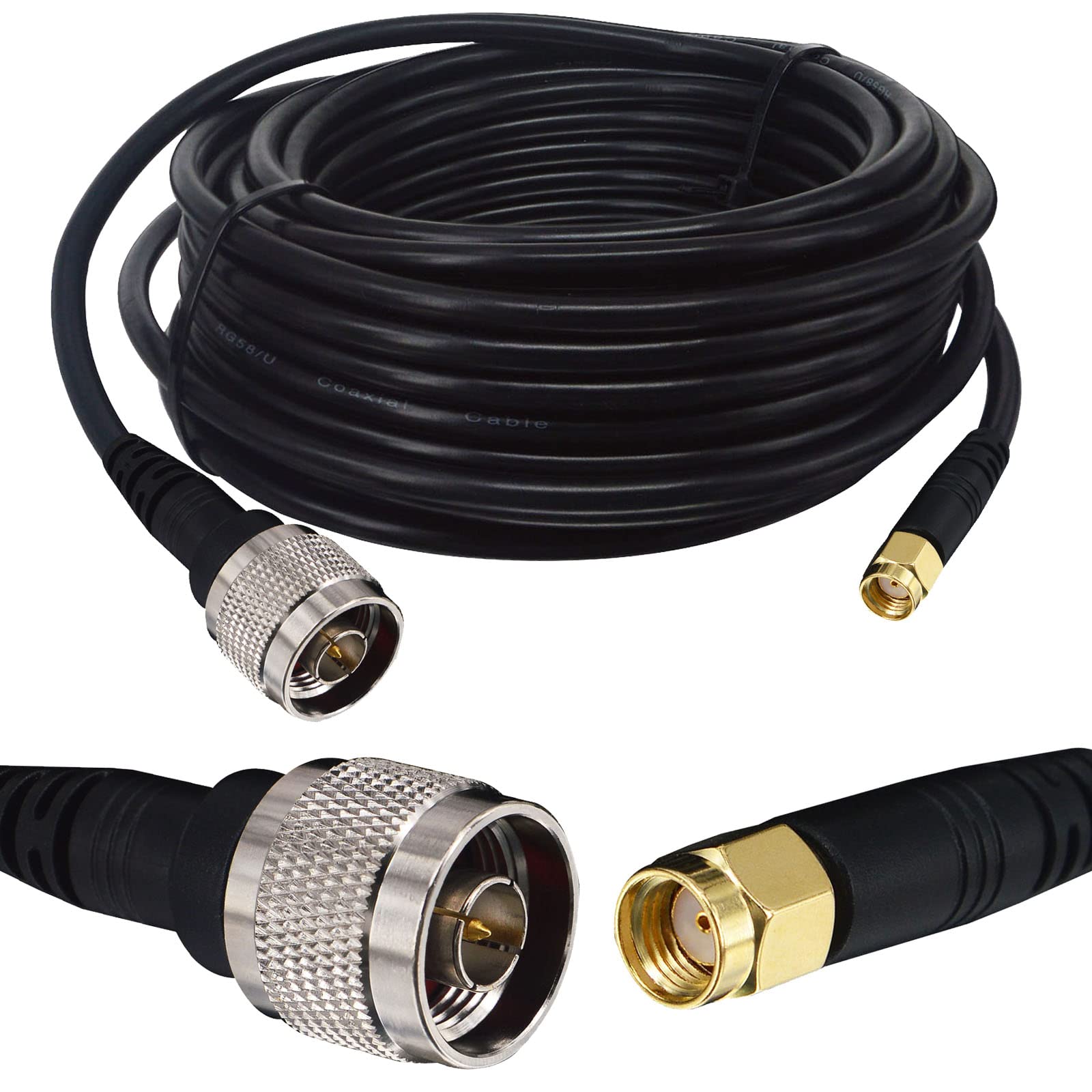 Boobrie Verbessert N zu RP-SMA RG58/U Koaxialkabel 10M RP SM