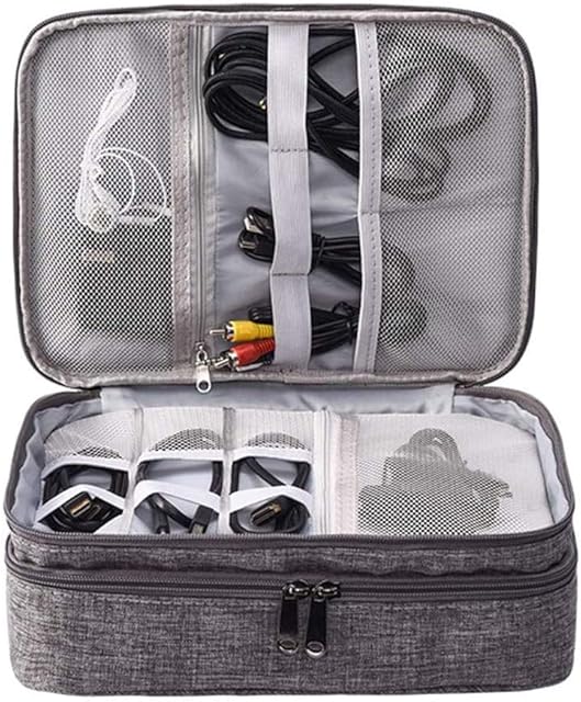 Cable organizer bag Electronic Accessories Bag Travel Electronics Organiser Cables Case for Power Bank, Camera, Ipad and Memory Card
