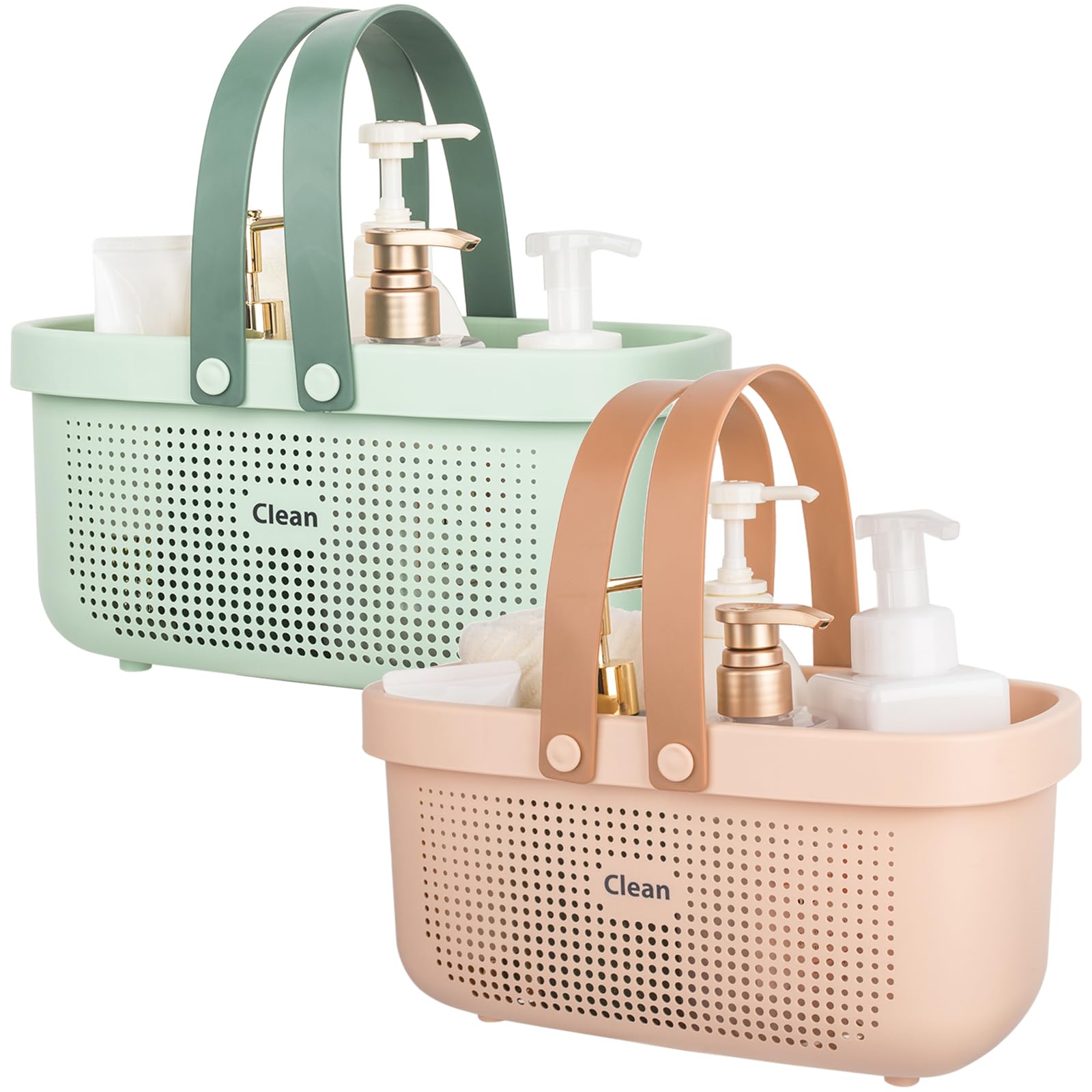 JiatuA Portable Shower Caddy Basket Cleaning Supplies Organizer with Handles Tote Storage Bin for Bathroom Kitchen Bedroom College