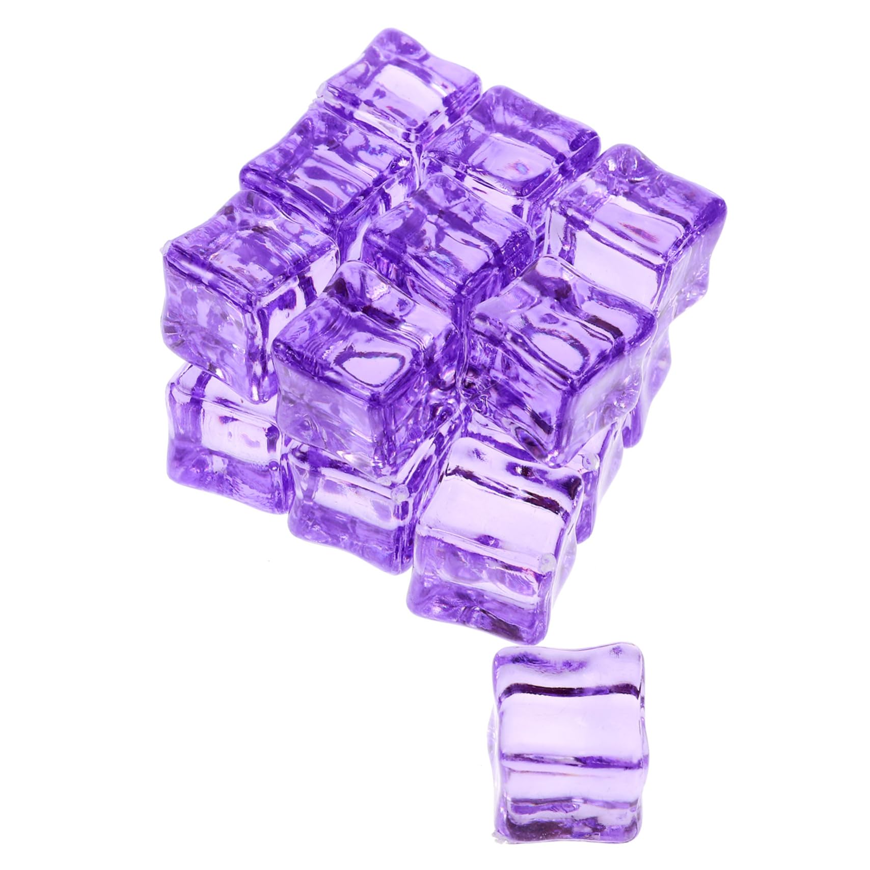 Cubitos de hielo falsos para fotografía y decoración realista en estudios, 50 piezas