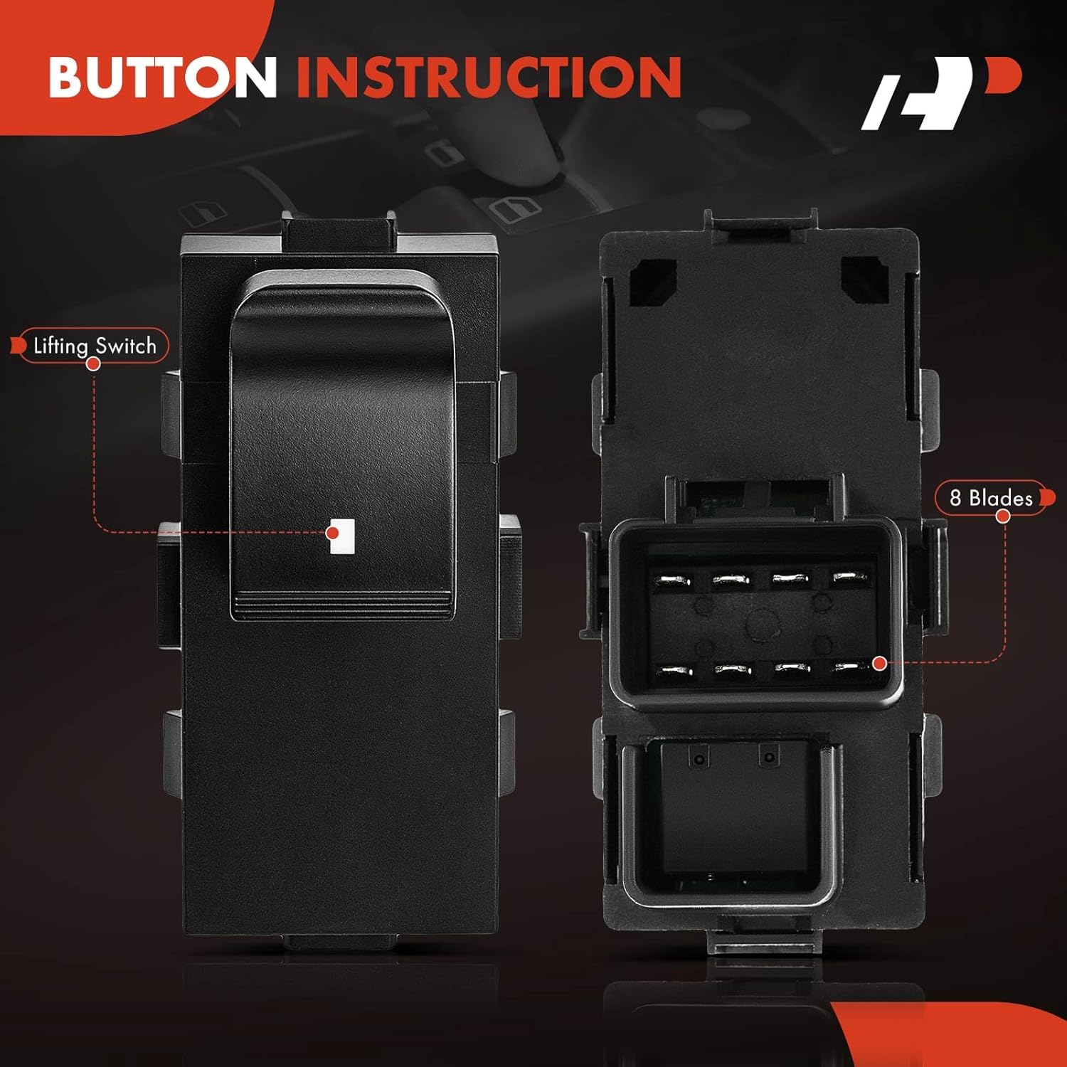 A-Premium 4PCS Power Window Switch Compatible with Chevy Silverado 1500 2007-2013, Silverado 2500 3500 HD 2007-2014, Traverse 2009-2015, HHR 2008-2011 & GMC Sierra 1500, Sierra 2500 3500 HD, Yukon