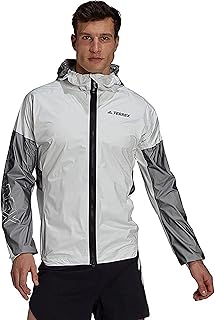 Terrex Agravic Pro Trail Running - Chaqueta impermeable para hombre, color blanco y negro