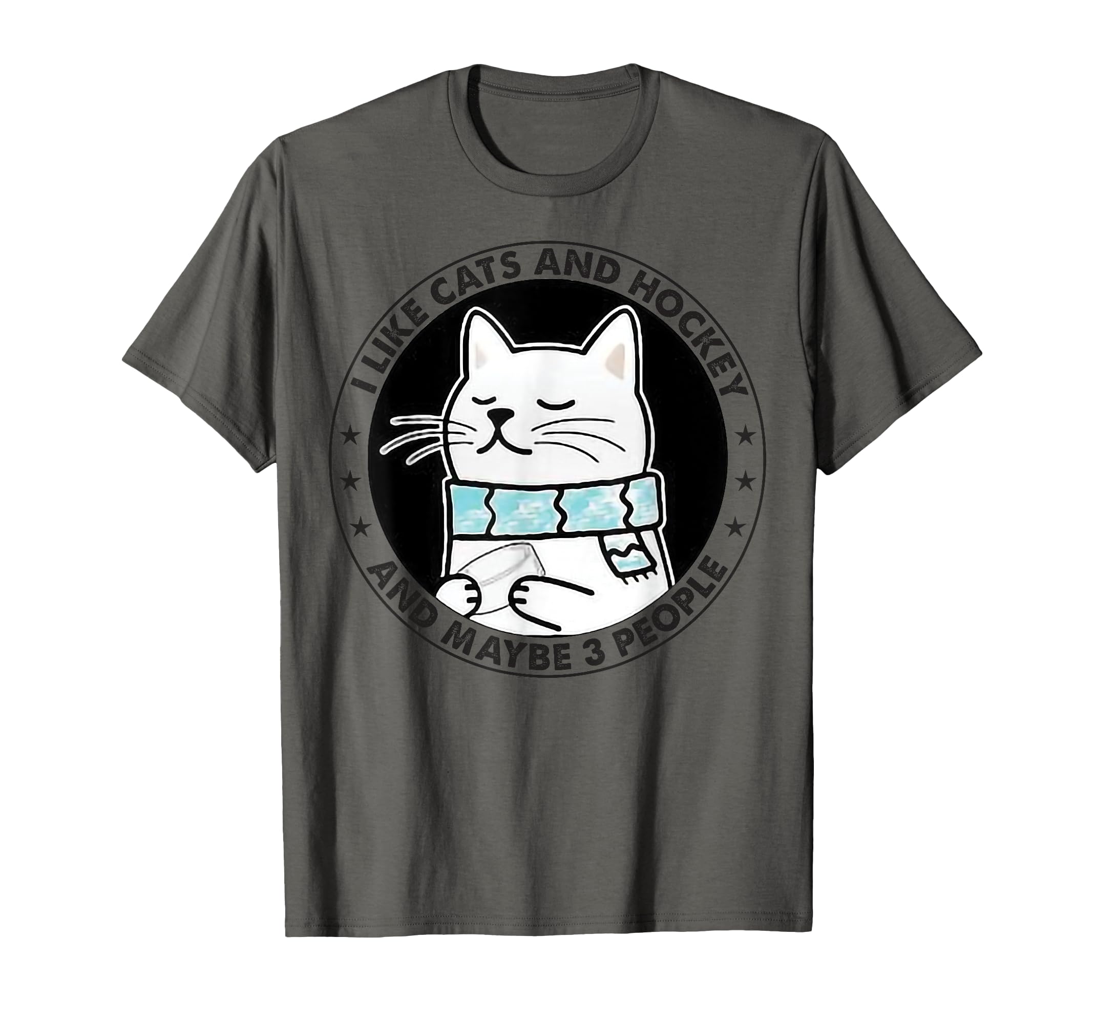 I Like Cats And Hockey And Maybe 3 People 2023 T-Shirt